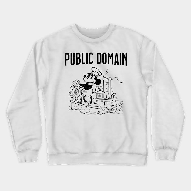 Steamboat Willie Public Domain Crewneck Sweatshirt by MEWRCH